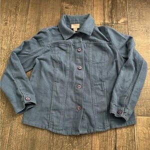 Chico's Kids Denim Jacket with Purple Buttons
